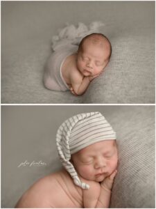 sleeping baby boy during woburn newborn photography session