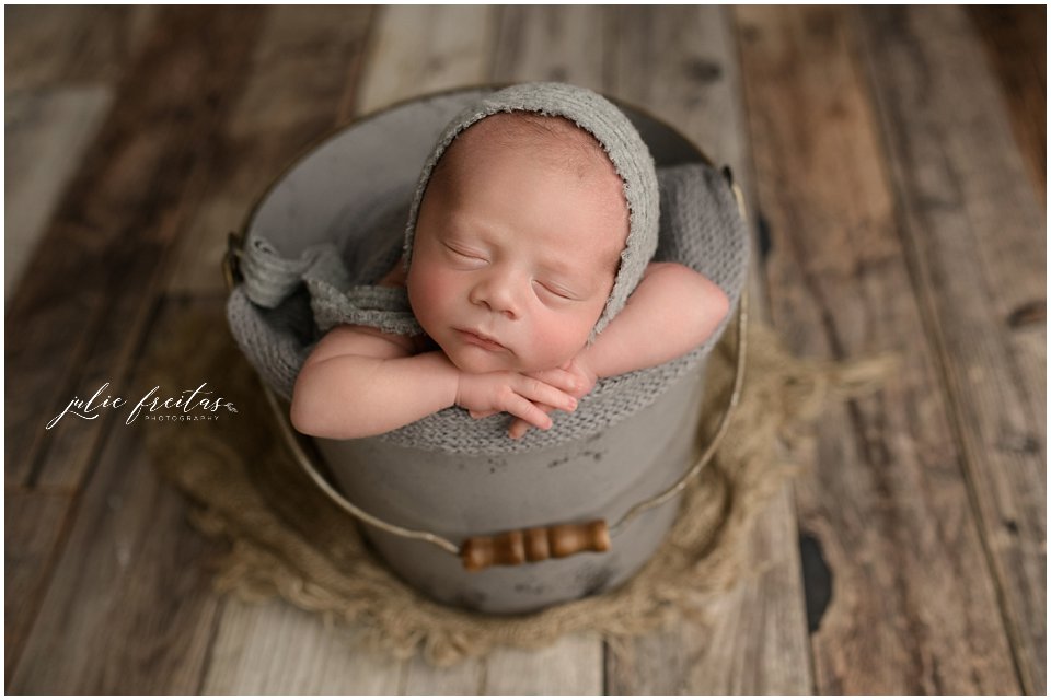 newborn baby posed during woburn newborn photography session